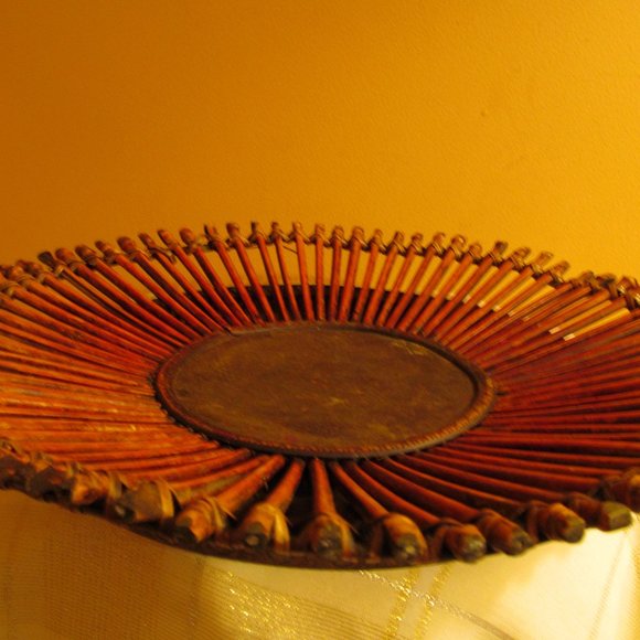 VINTAGE BAMBOO CANDLE HOLDER( GRAPES) FLOWERS) NICE BALLS ETC. - Picture 9 of 16